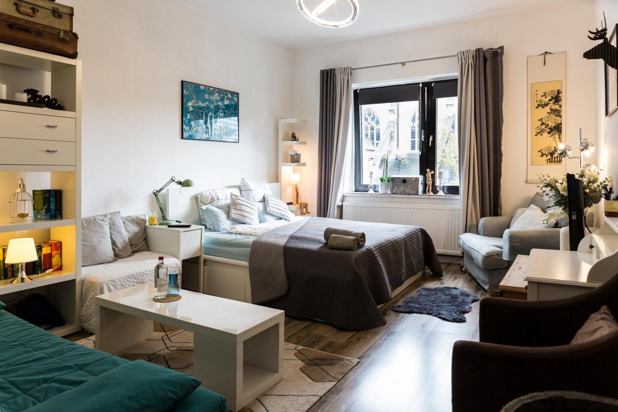 Beautiful Cozy 1-Room Apartment, Near Rhine Dusseldorf Bagian luar foto